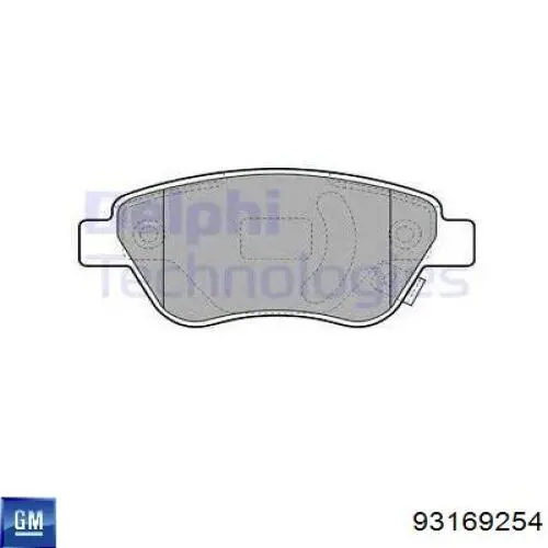 Klocki hamulcowe przednie tarczowe 93169254 General Motors