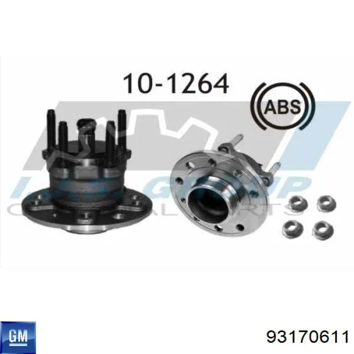 Piasta tylna General Motors 93170611 cena, od 73,91 USD