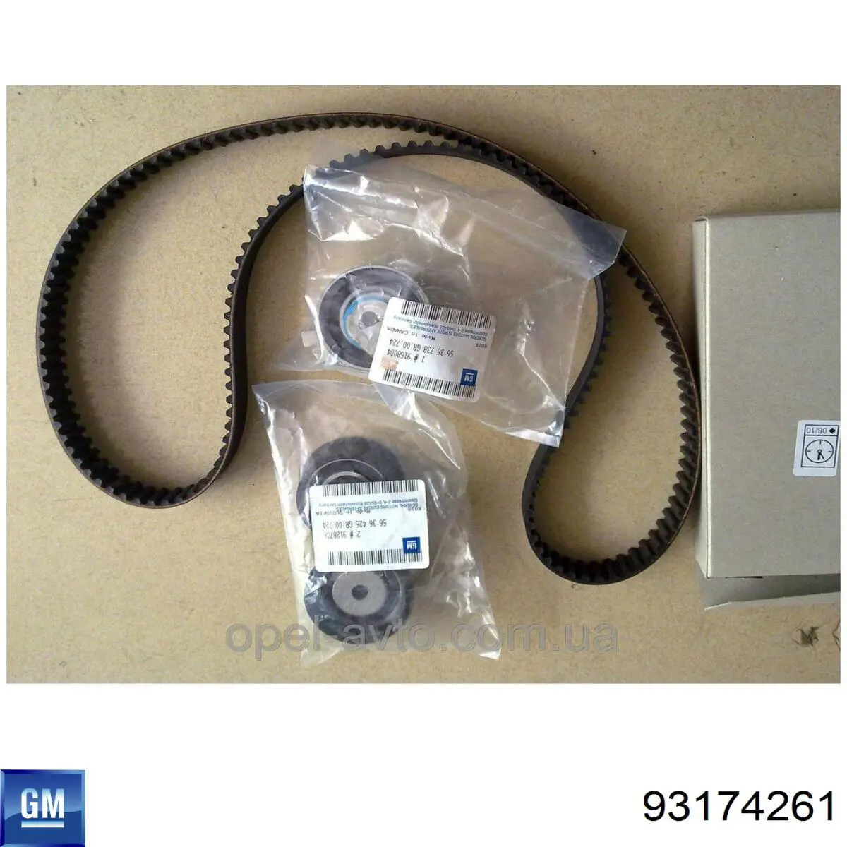 Pasek rozrządu, zestaw 93174261 General Motors