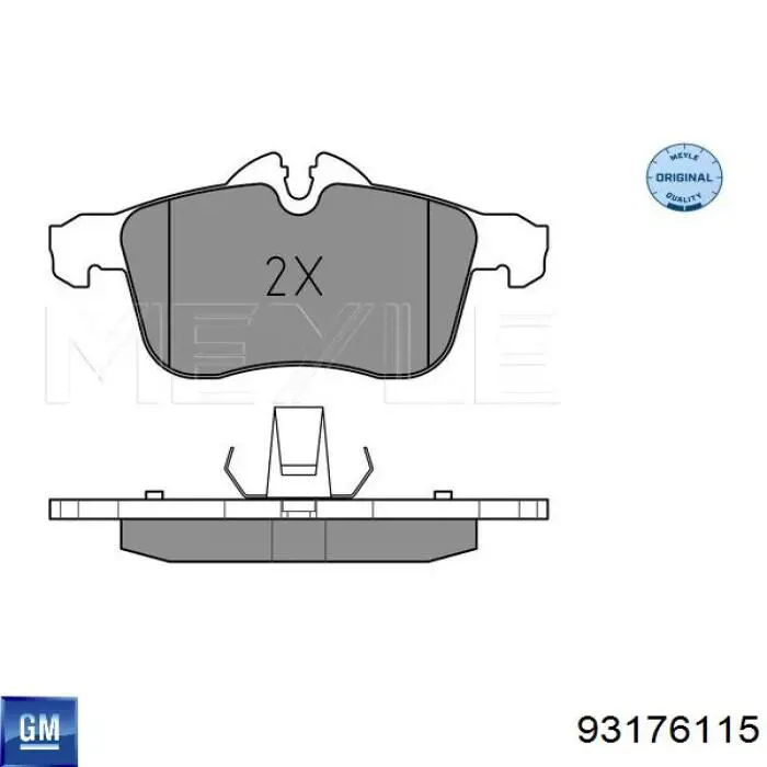 93176115 General Motors Klocki hamulcowe przednie tarczowe
