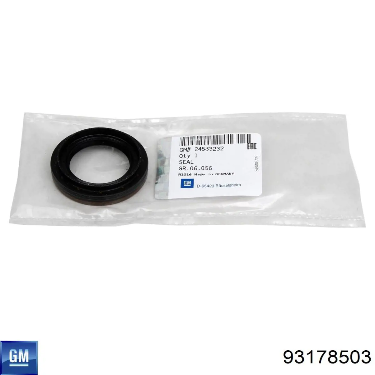 Do koszyka 93178503 General Motors Uszczelniacz wału korbowego silnika tylny