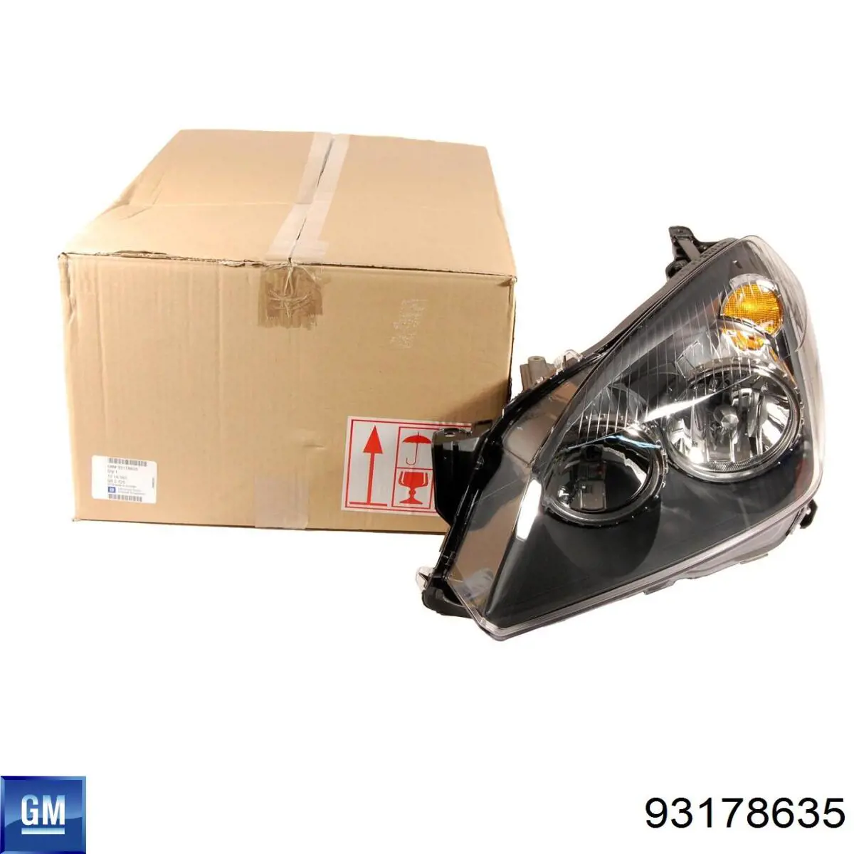 Do koszyka 93178635 General Motors Reflektor lewy