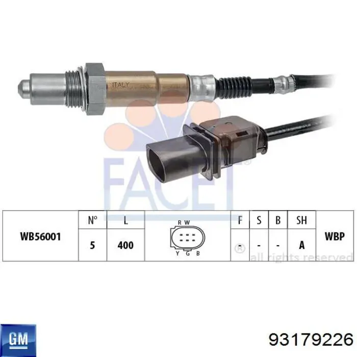 Do koszyka 93179226 General Motors Sonda lambda czujnik tlenu przed katalizatorem