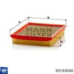 Do koszyka 93183040 General Motors Filtr powietrza