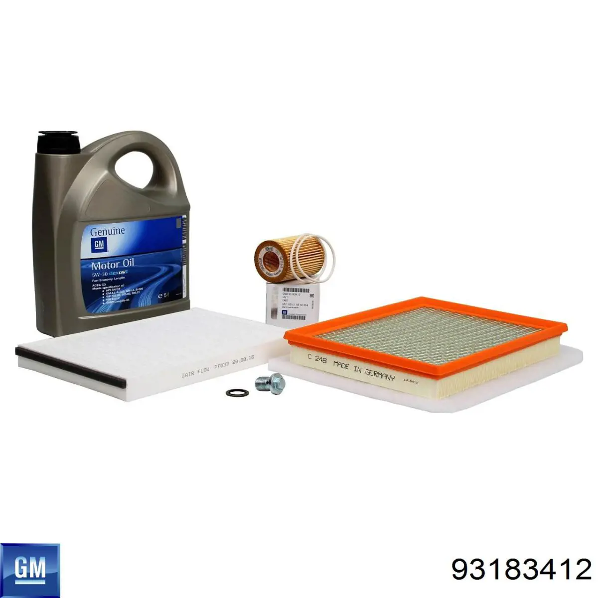 Do koszyka 93183412 General Motors Filtr oleju