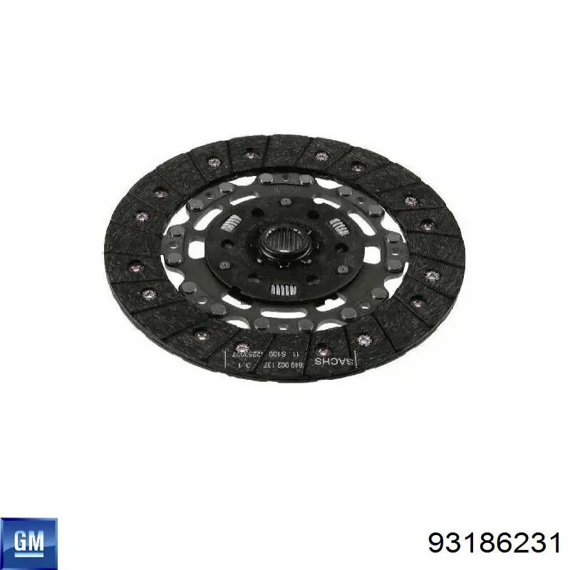 Tarcza sprzęgła 93186231 General Motors