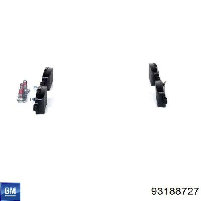 Okładziny (klocki) do hamulców tarczowych tylne 93188727 General Motors