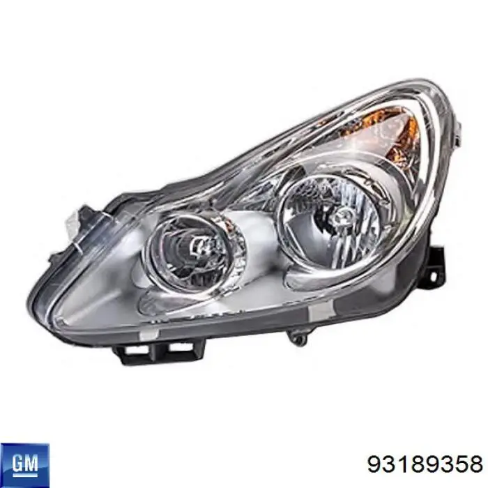 Do koszyka 93189358 General Motors Reflektor prawy