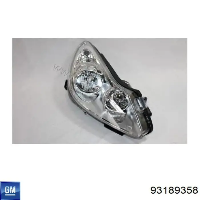 Reflektor prawy 93189358 General Motors