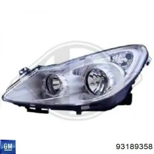Reflektor prawy General Motors 93189358 cena, od 132,98 USD