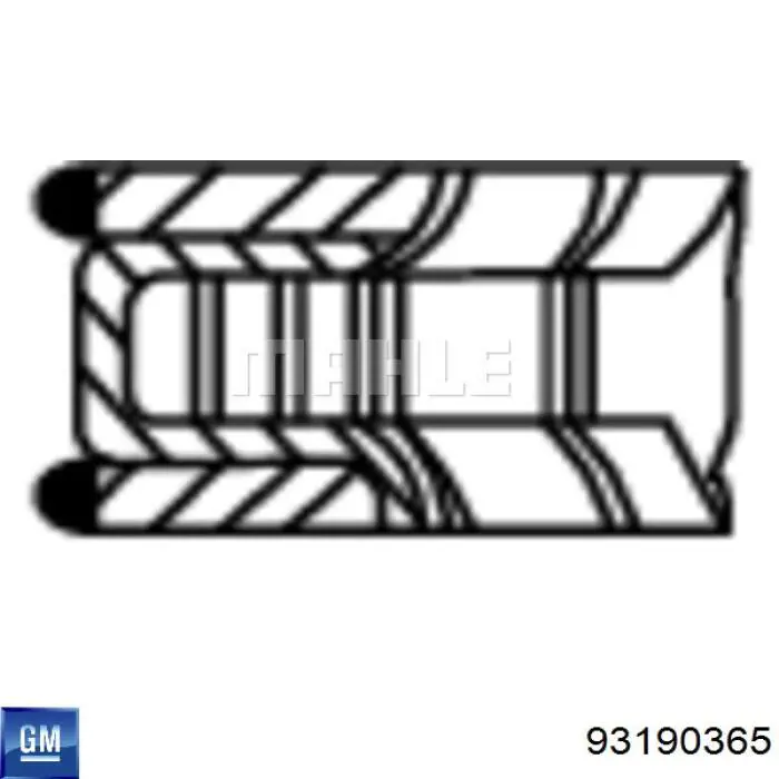 Pierścienie tłokowe na 1 cylinder, STD. General Motors 93190365 cena, od 21,68 USD