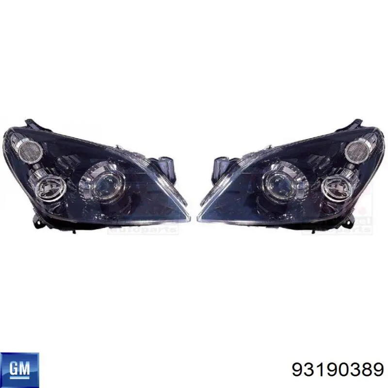 93190389 General Motors Reflektor prawy