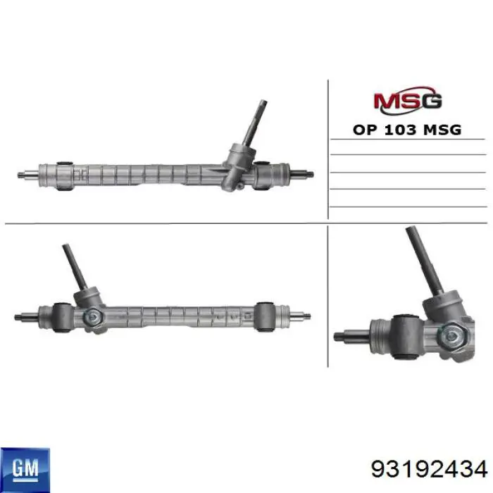 Do koszyka 93192434 General Motors Listwa kierownicza (maglownica)