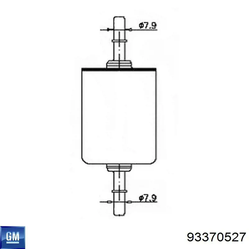 Filtr paliwa General Motors 93370527 cena, od 7,15 USD