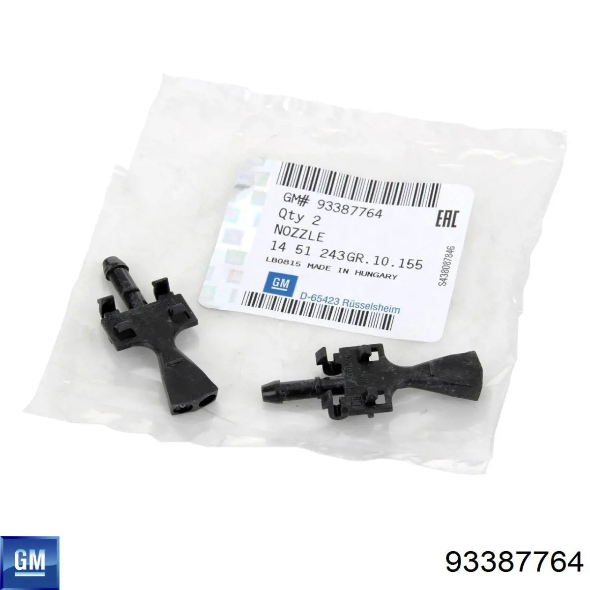 93387764 General Motors Dysza spryskiwacza szyby przedniej
