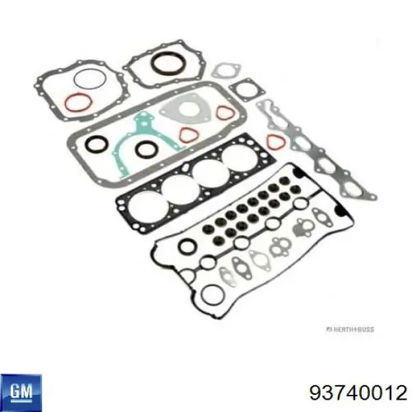 Do koszyka 93740012 General Motors Zestaw uszczelek silnika pełny