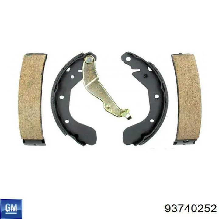 Klocki hamulcowe tylne bębnowe General Motors 93740252 cena, od 22,94 USD