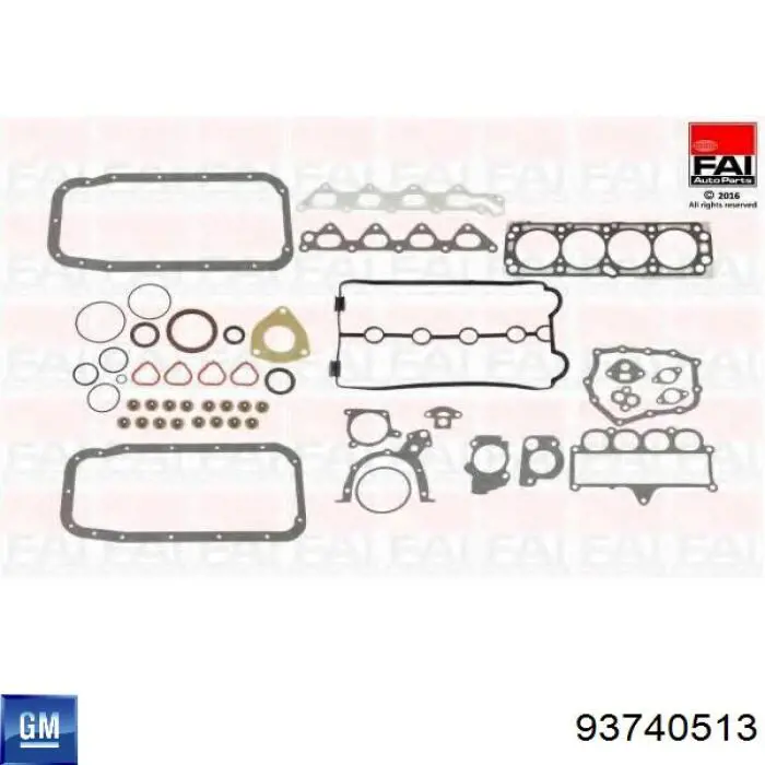 93740513 General Motors zestaw uszczelek silnika pełny