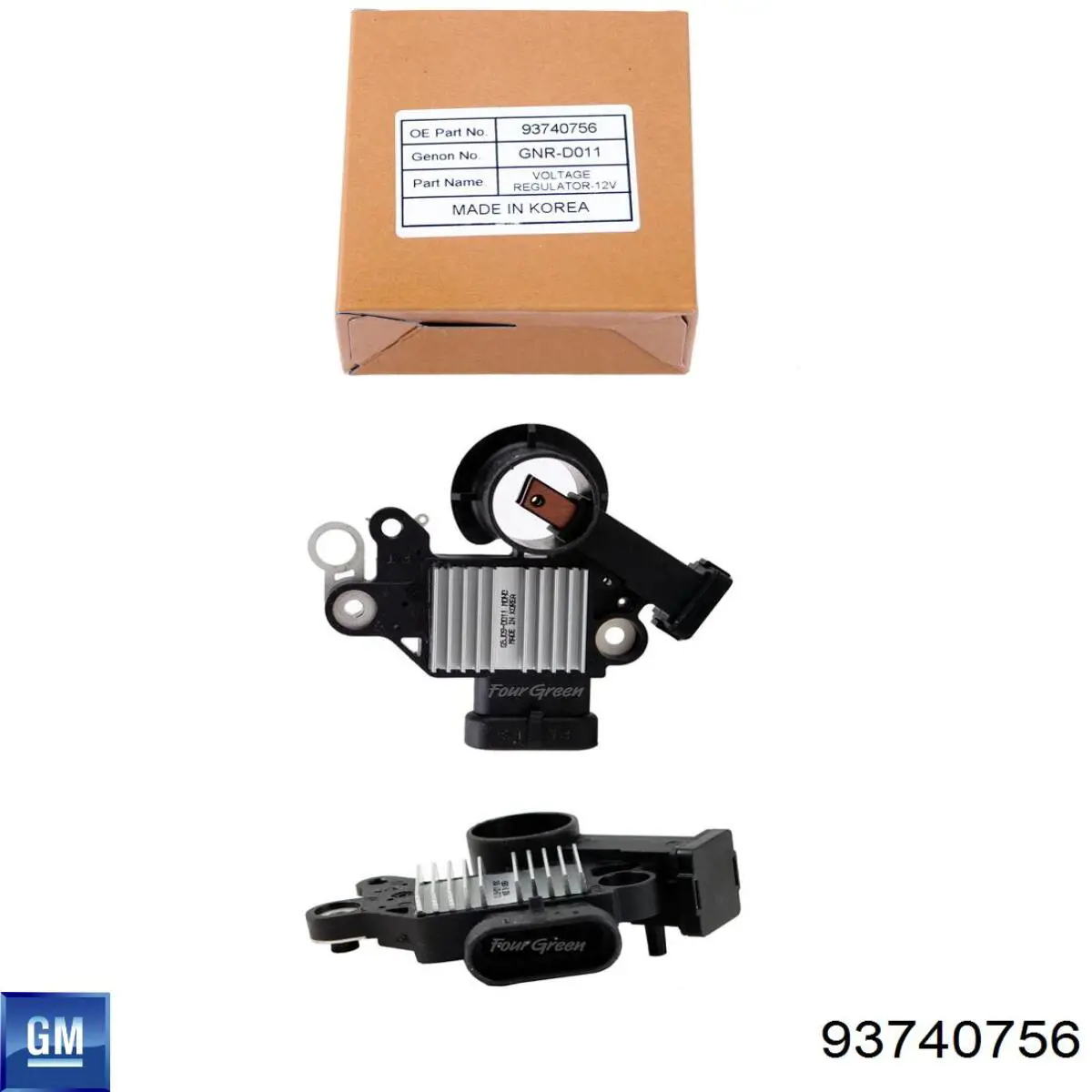93740756 General Motors Regulator alternatora (przekaźnik ładowania)