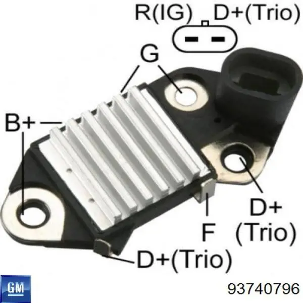 93740796 General Motors regulator alternatora (przekaźnik ładowania)