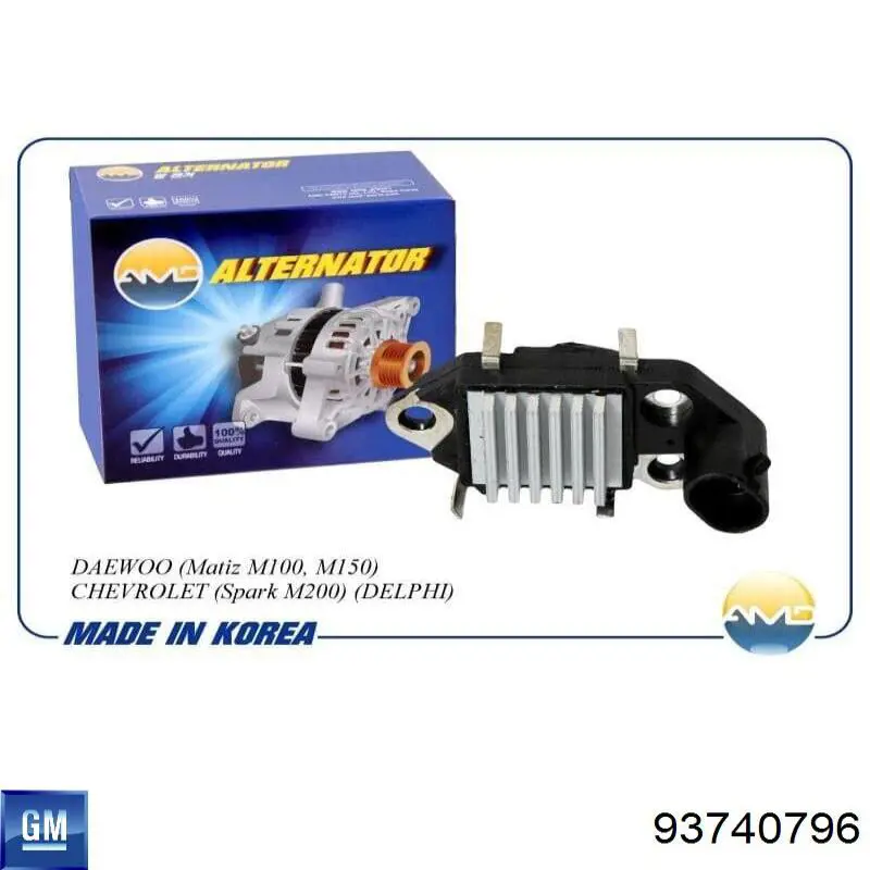 Regulator alternatora (przekaźnik ładowania) General Motors 93740796 cena, od 17,09 USD
