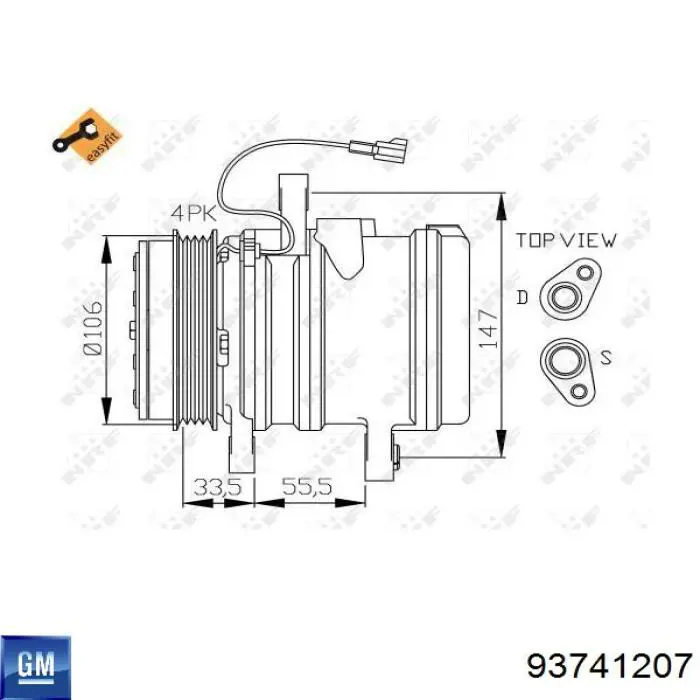 Sprężarka klimatyzacji General Motors 96666744 cena, od 149,23 USD