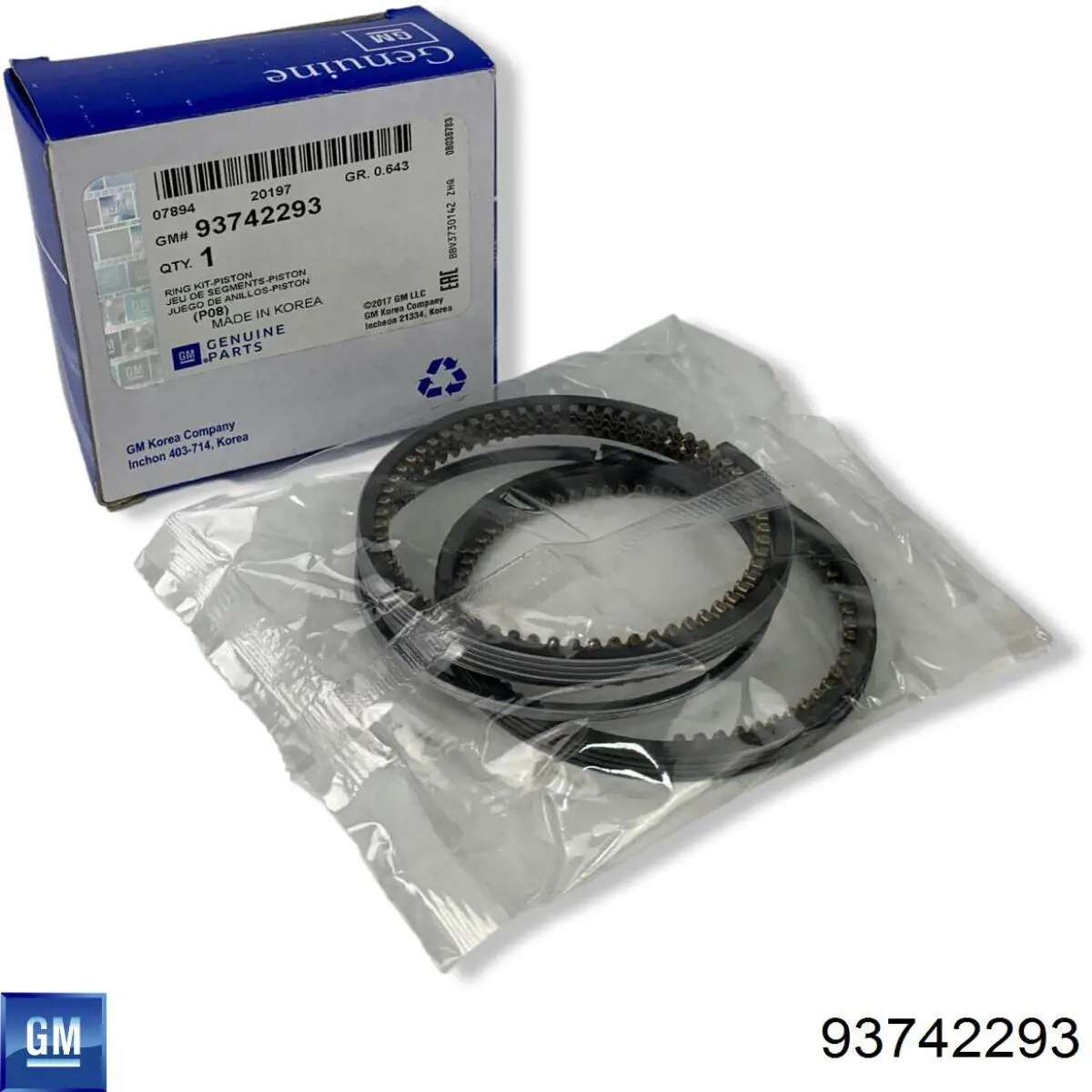 Zestaw pierścieni tłokowych do silnika, STD General Motors 93742293 cena, od 29,63 USD