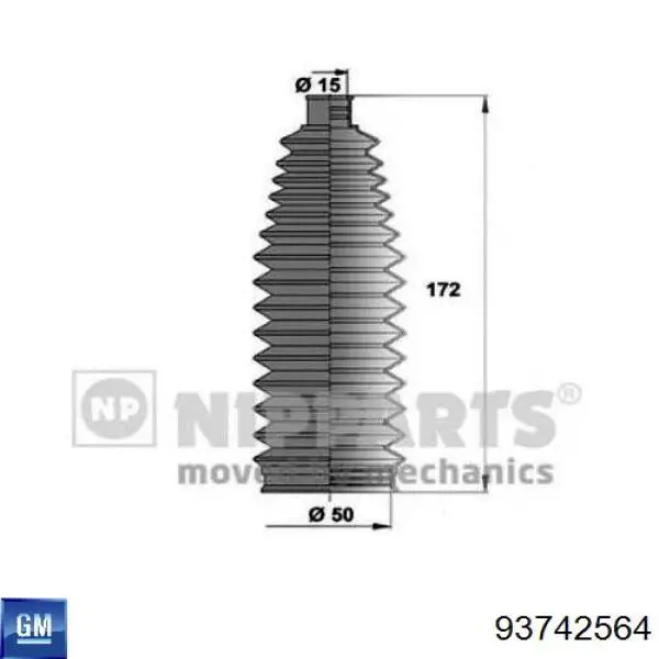 Osłona mechanizmu kierowniczego (maglownicy) General Motors 93742564 cena, od 23,93 USD