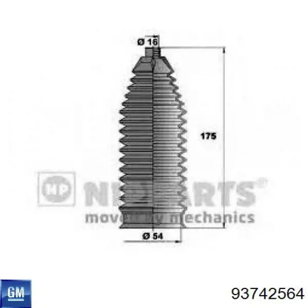 Osłona mechanizmu kierowniczego (maglownicy) General Motors 93742564 cena, od 23,93 USD