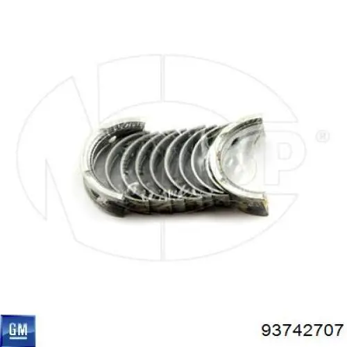 Panewki korbowodowe wału korbowego, zestaw, standardowe (STD) Chevrolet Aveo II