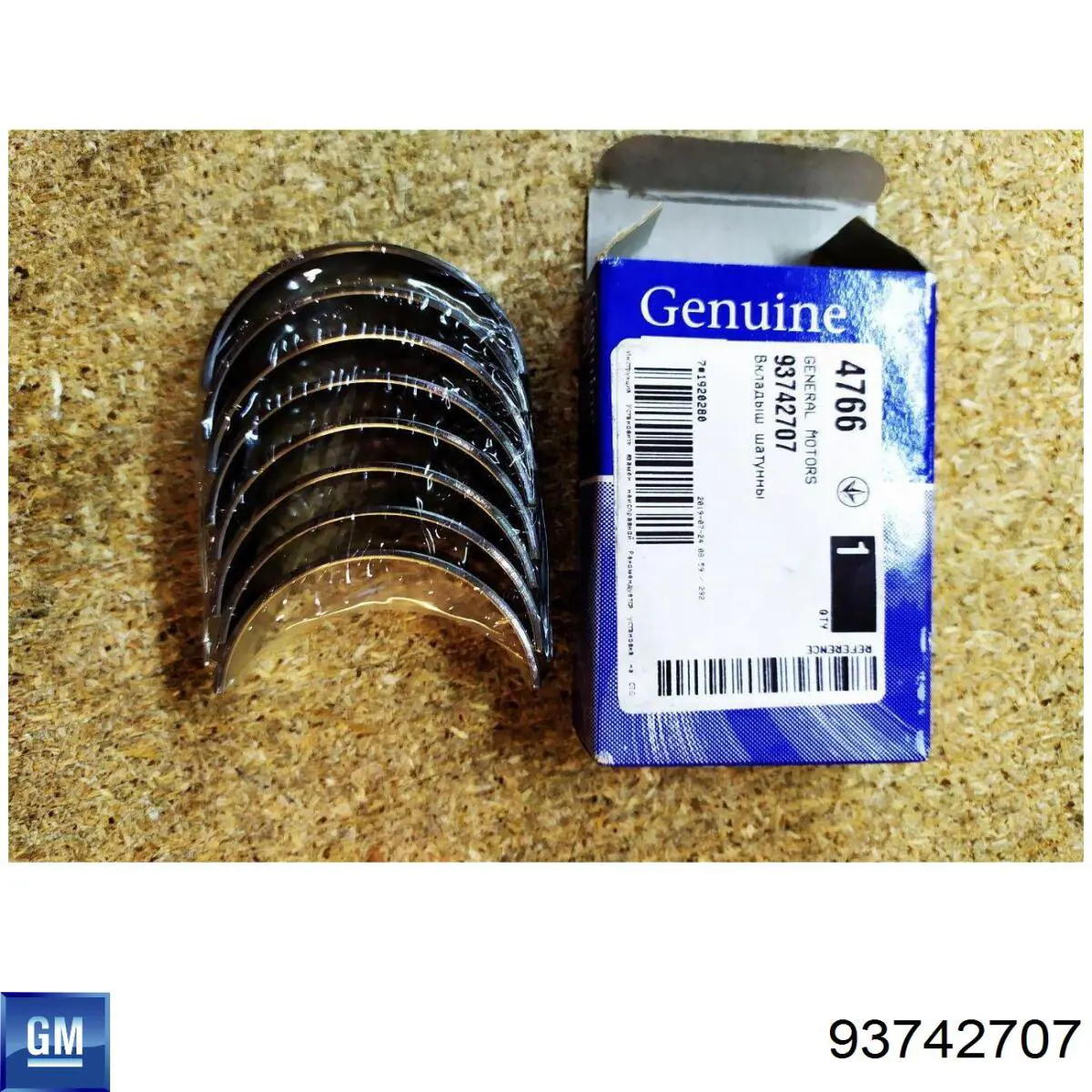 Panewki korbowodowe wału korbowego, zestaw, standardowe (STD) do Chevrolet Aveo II T250, T255