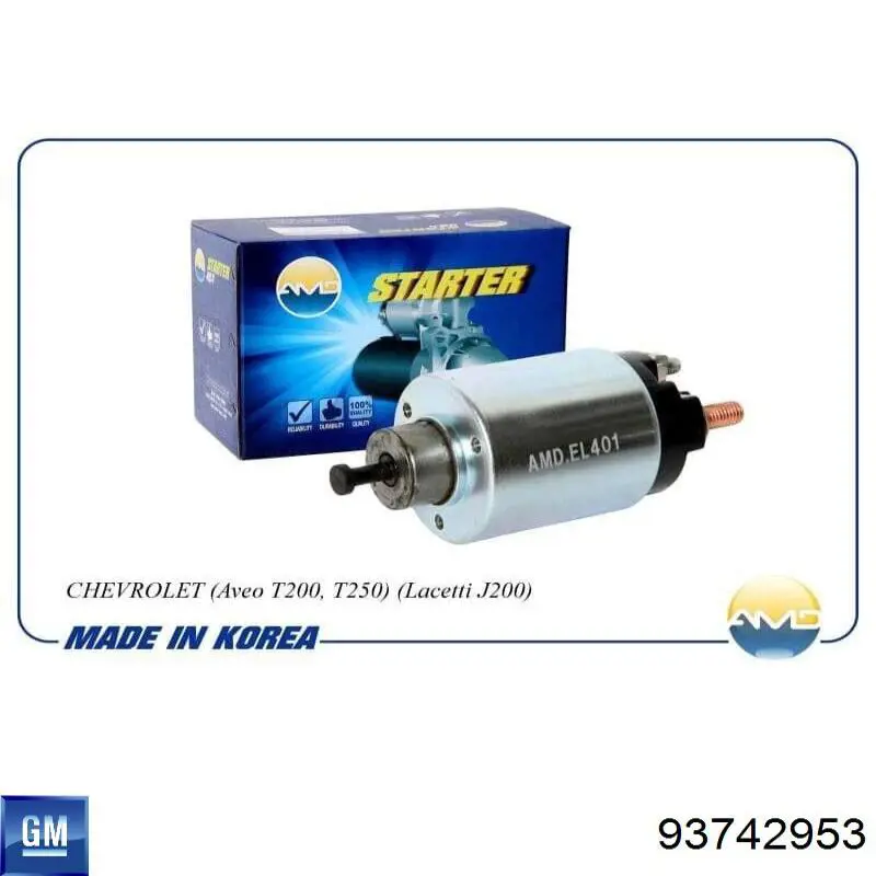 Elektromagnes rozrusznika General Motors 93742953 cena, od 48,76 USD
