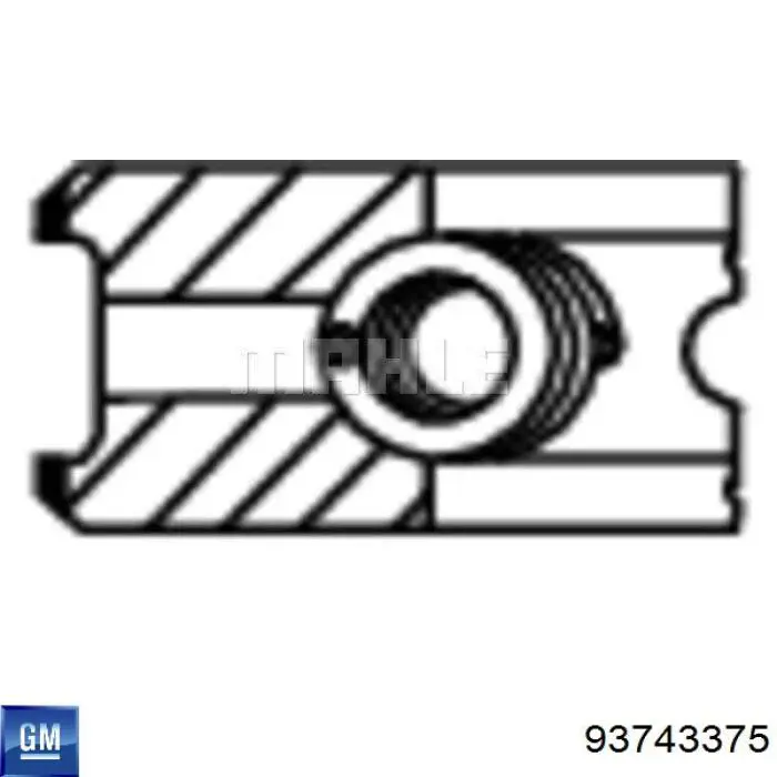 Pierścienie tłokowe na 1 cylinder, STD. Chevrolet Lacetti (J200)