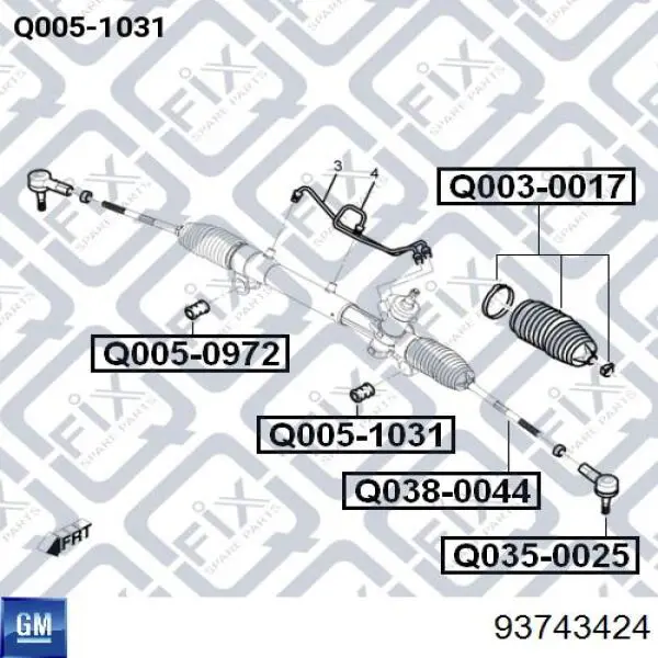 Tuleja mocowania maglownicy lewa General Motors 93743424 cena, od 2,84 USD