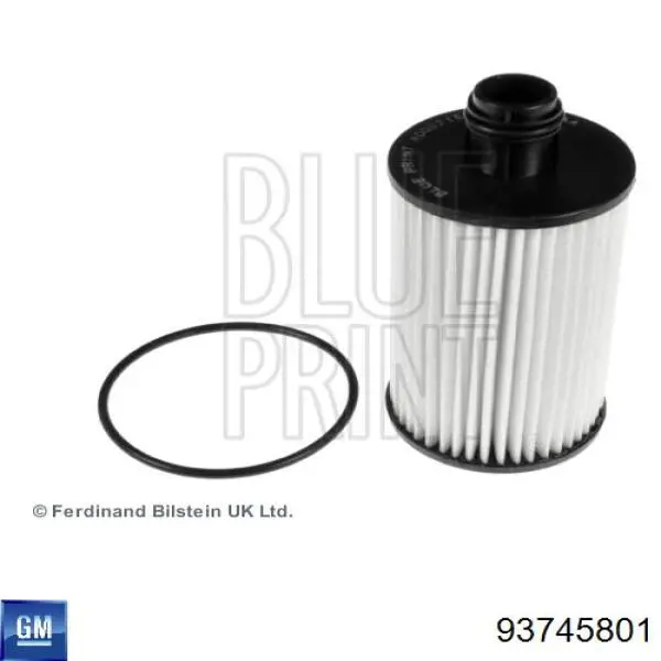 Do koszyka 93745801 General Motors Filtr oleju