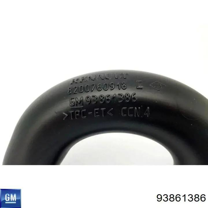 Króciec powietrza, wylot z turbiny (doładowanie) 93861386 General Motors
