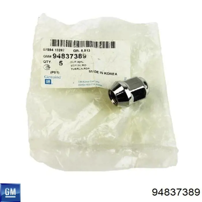 Nakrętka koła General Motors 94837389 cena, od 5,06 USD