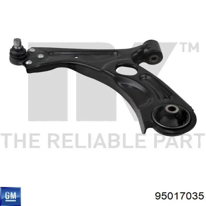 Do koszyka 95017035 General Motors Wahacz zawieszenia przedniego dolny lewy
