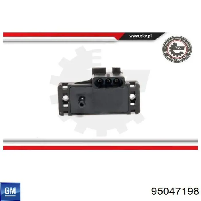 Czujnik ciśnienia w kolektorze ssącym, MAP General Motors 95047198