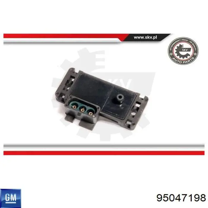 95047198 General Motors Czujnik ciśnienia w kolektorze ssącym, MAP