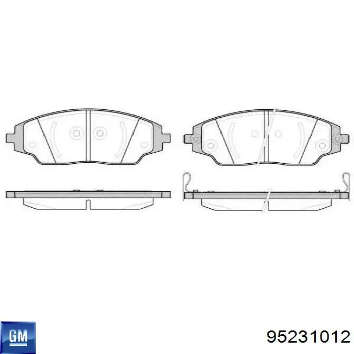 Klocki hamulcowe przednie tarczowe General Motors 95231012 cena, od 28,01 USD
