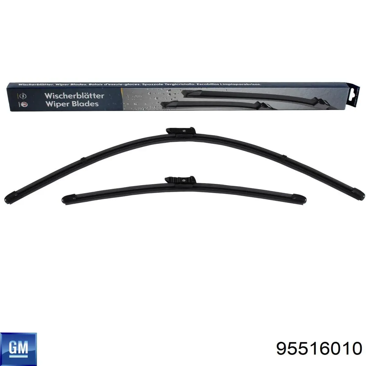 Do koszyka 95516010 General Motors Pióro wycieraczki szyby przedniej, zestaw (2 szt.)
