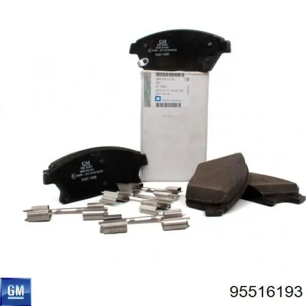 Klocki hamulcowe przednie tarczowe 95516193 General Motors