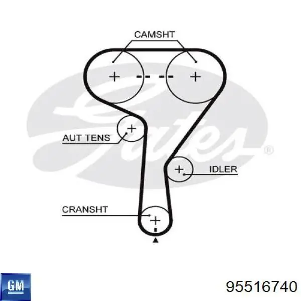 Pasek rozrządu, zestaw General Motors 95516740 cena, od 123,17 USD