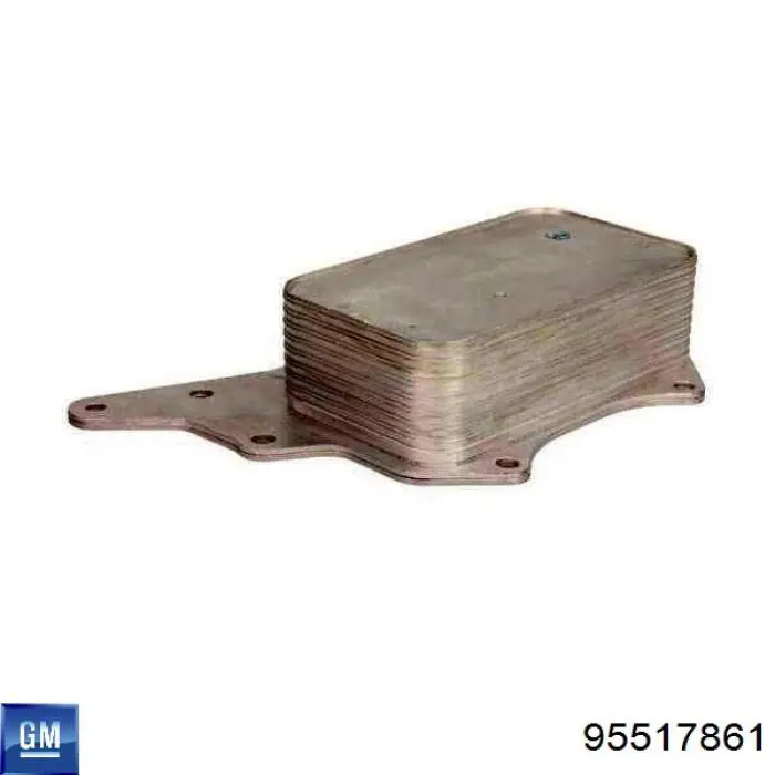 Chłodnica oleju, pod filtrem 95517861 Opel