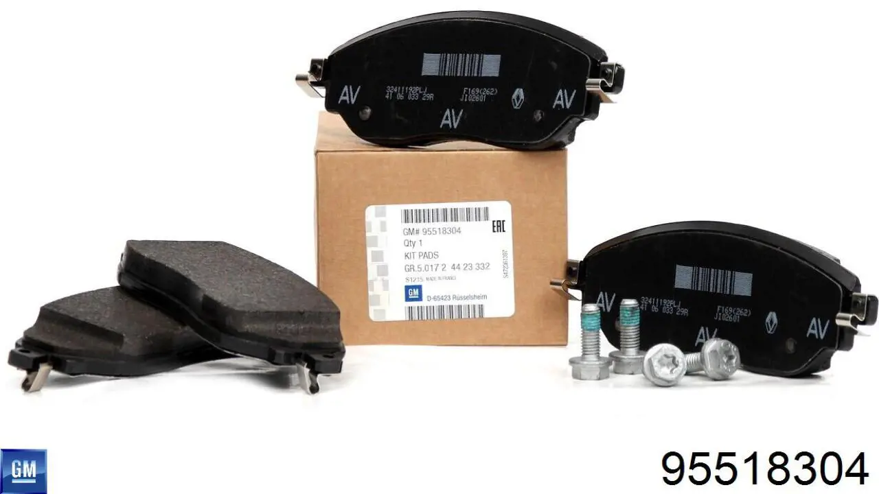 Klocki hamulcowe przednie tarczowe 95518304 General Motors