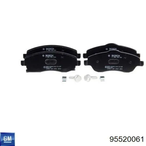 Klocki hamulcowe przednie tarczowe 95520061 General Motors