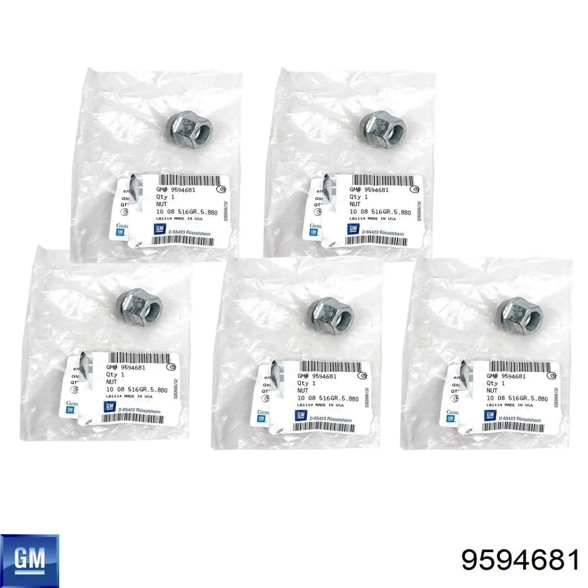 Do koszyka 9594681 General Motors Nakrętka koła