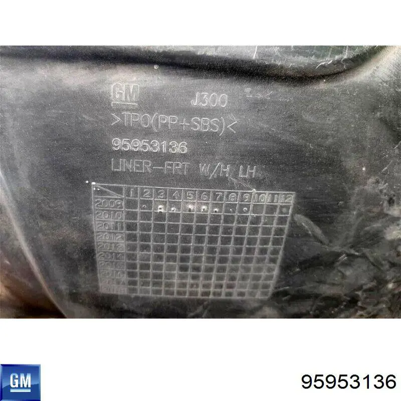 95953136 General Motors Nadkole błotnika przedniego lewe