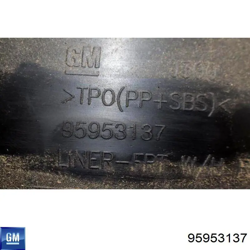 Nadkole błotnika przedniego prawe General Motors 95953137 cena, od 9,75 USD